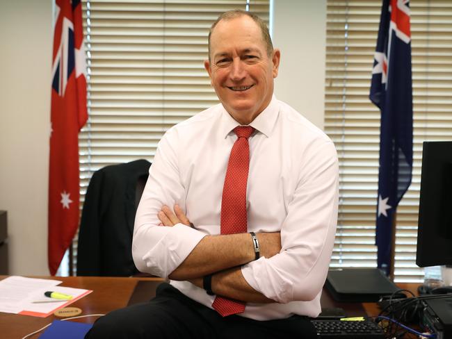 Senator Fraser Anning in his Parliament House office after the censure motion. Picture: Kym Smith