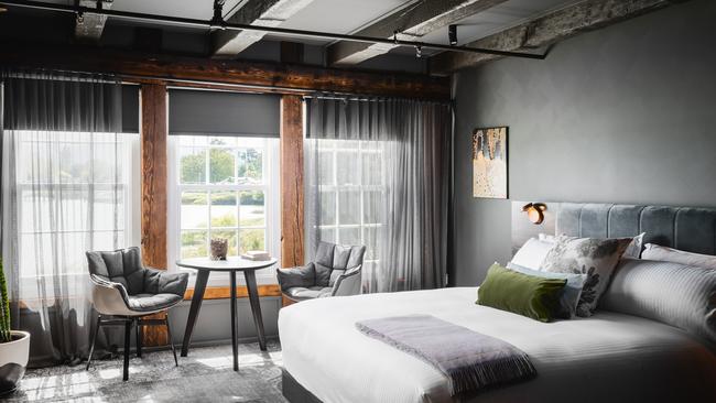 Room two, a tranquil room with a waterfront view - like the six others at Stillwater Seven.