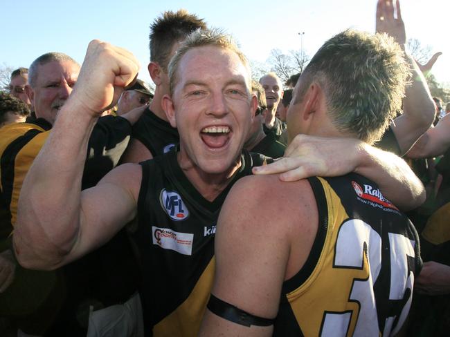 Blair Harvey played in five premierships during Heidelberg’s reign of supremacy.