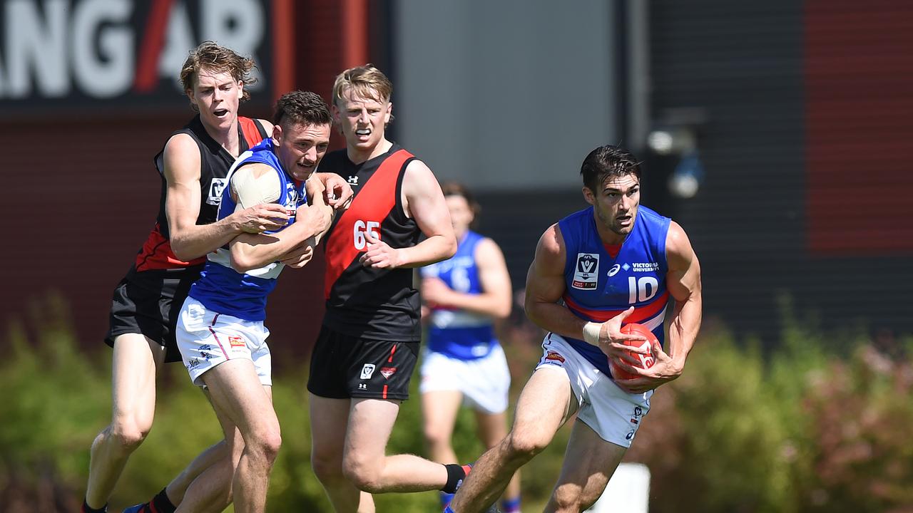 Easton Wood breaks away for Footscray. Picture: Josie Hayden