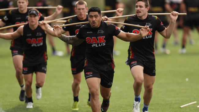 Penrith forward Moses Leota moved to Australia without his mother when he was 12 Picture: Brett Costello