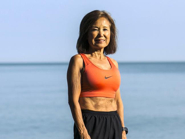 Jeannie Rice is the world’s fastest 77-year-old. Credit: Andrew Spear for The Wall Street Journal