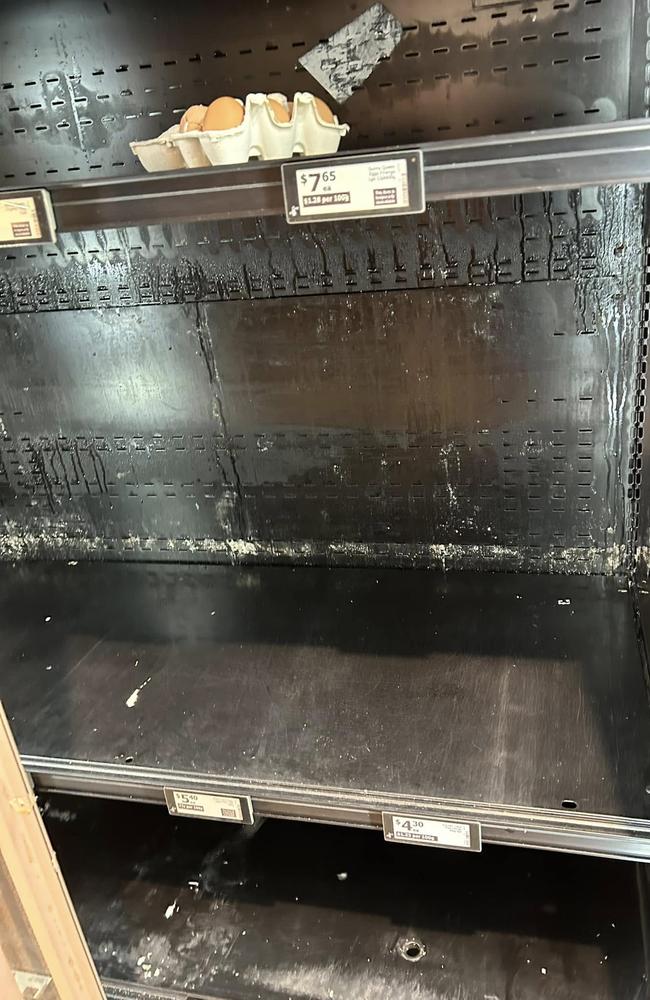 Supermarket shelves are emptying as northern NSW residents brace for the fury of tropical cyclone Alfred. Picture: Glenno Hargs