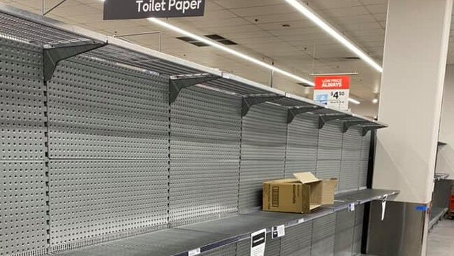 Ryde council has waived curfews in a desperate bid to allow supermarket delivery trucks to replenish shelves around the clock as panic-buying continues. Picture: Facebook/@jeromelaxale