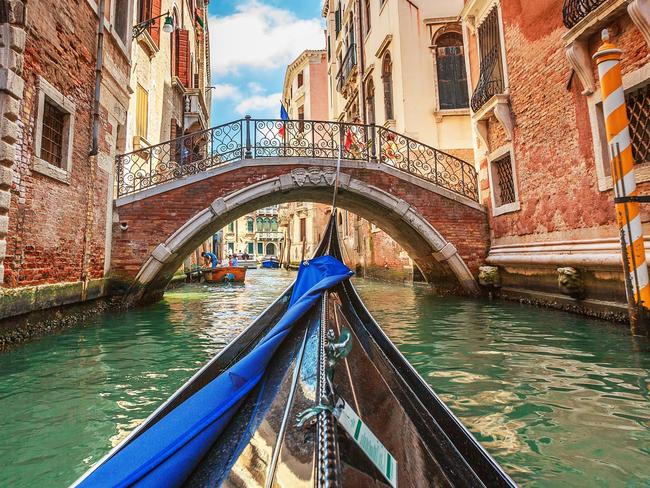 Crowded tourist destinations -  Venice, Italy. View from gondola during the ride through the canals.  Picture: istock