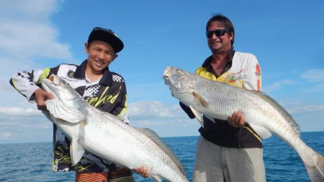 Michael Secrett and son Matthew had a great day fishing with friends off Dundee Beach.