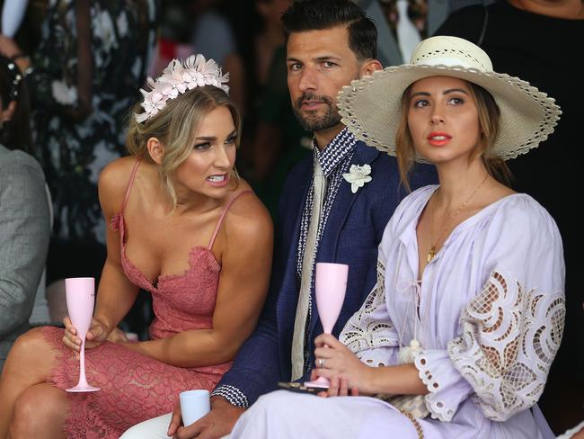 Tim Robards and Anna Heinrich attend the David Jones Marquee. Picture: Scott Barbour, Getty Images.