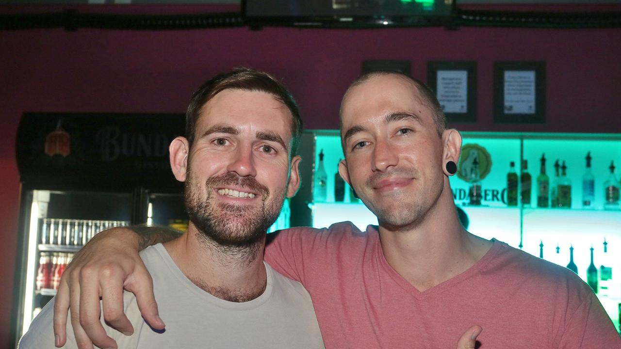 L-R Joel Cunningham and Joel Bailey at Zodiac Nightclub. Photo Liam Fahey / Morning Bulletin