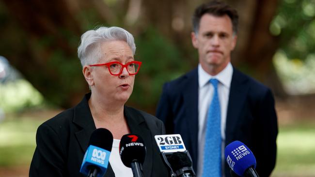 NSW Energy Minister Penny Sharpe, left, and Premier Chris Minns on Wednesday. Picture: Nikki Short