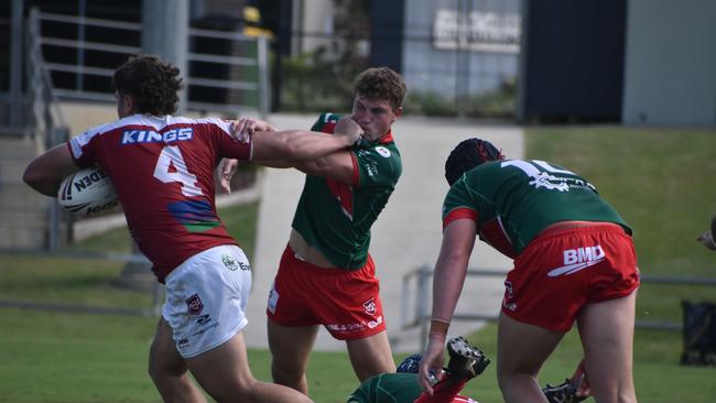 Meninga Cup semi-final action between the Redcliffe Dolphins and Wynnum-Manly Seagulls. Saturday April 15, 2023.