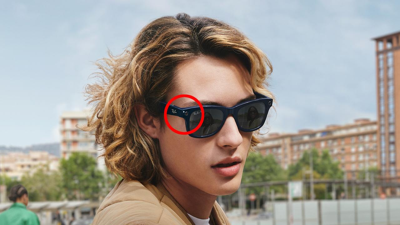 Ray-Ban Stories are packed with features like cameras and speakers, but weigh only 5g more than normal sunnies. Note: this isn’t me – I’m not that handsome.