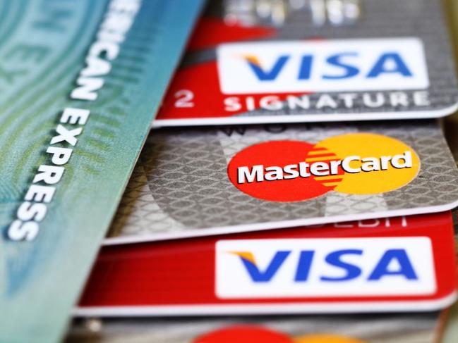 Visa, American Express and MasterCard generic credit cards