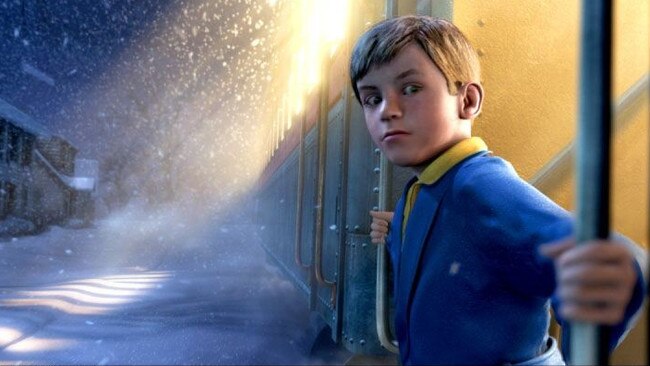 A scene form the computer generated live action and animation film <i>The Polar Express</i>.