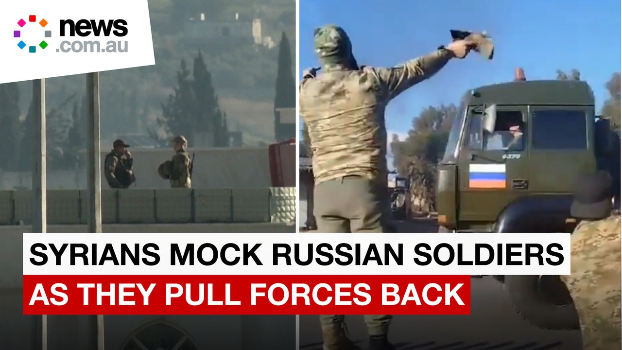 Russians ridiculed by Syrians as they fall back to military bases