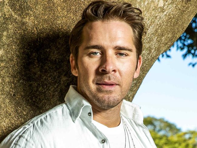 Actor Hugh Sheridan poses for a photo in Brisbane's New Farm Park, Thursday, August 5, 2021 - Picture: Richard Walker