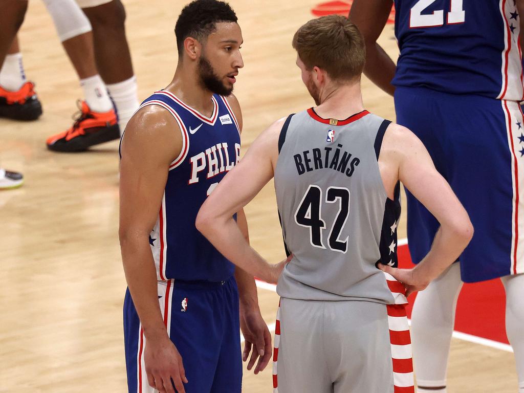 Rivals were encouraged to deliberately foul Australian star Ben Simmons due to his struggles from the free-throw line. Picture: Rob Carr/Getty Images/AFP.