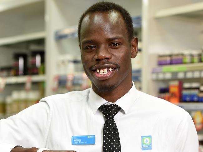 Yong Deng is thrilled to be working in his dream job as a clinical pharmacist at Monash Health. Picture: Kylie Else