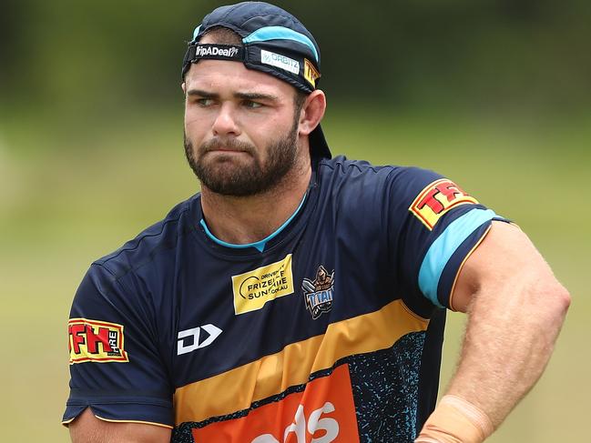 Keegan Hipgrave at Titans training. Picture: Chris Hyde/Getty Images