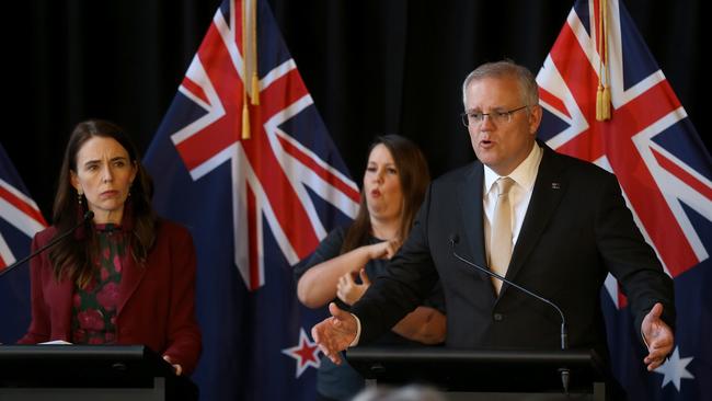 Jacinda Ardern dressed Scott Morrison down over the 501 policy in 2020. Picture: NCA Newswire / Picture Calum Robertson