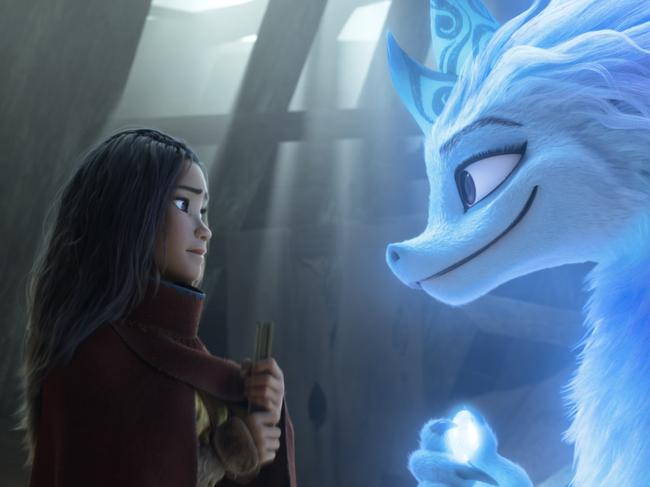 Raya seeks the help of the legendary dragon, Sisu. Picture: Disney