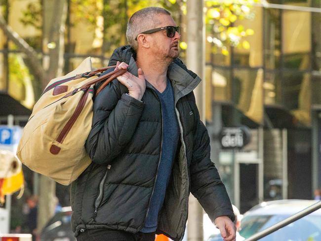 Tinder Rapist Glenn Hartland enters the County Court, Melbourne. Picture: Mark Stewart