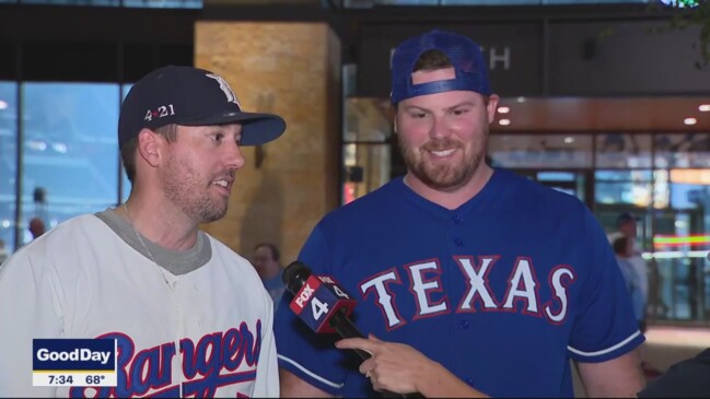 GMT checks out new Texas Rangers team merchandise