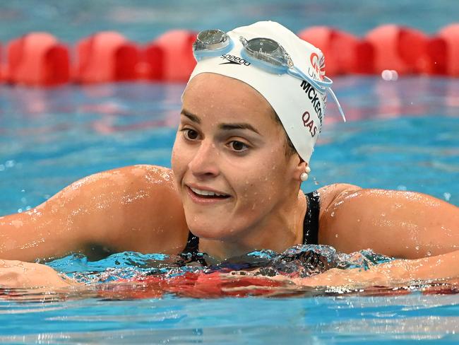 Kaylee McKeown breaks world record. Picture: Delly Carr (Swimming NSW)