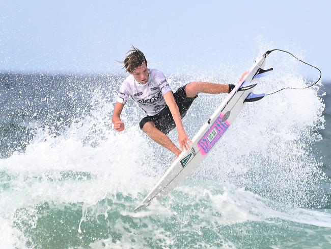 The finals of the boys individual events at the Australian Interschools Surfing Championships Friday May 24, 2024. Picture, John Gass