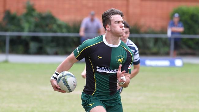 Wests William Purcell during the Colts 1 rugby union match between Brothers and Wests. Picture: Tertius Pickard