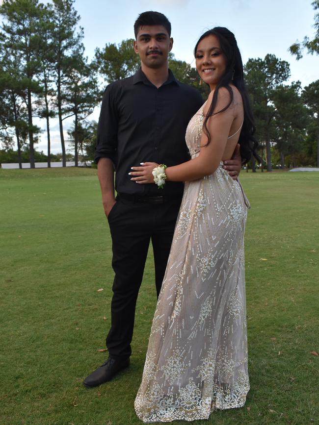 Turan Brennan and Isabelle Amies at the Pioneer State High School formal at the Mackay Golf Course on Friday November 20. Picture: Zizi Averill