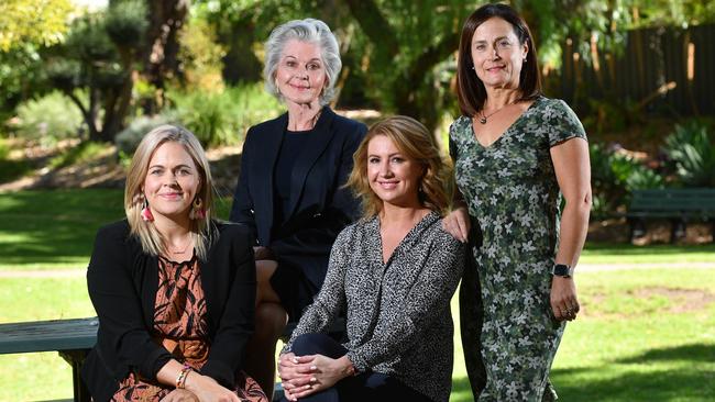 Founder Body Image Movement Taryn Brumfitt, First female on Current Affairs Paula Nagel, Chief Operating Officer SAHMRI Amanda McIlrory and Mountaineer Katie Sarah. Picture: Keryn Stevens