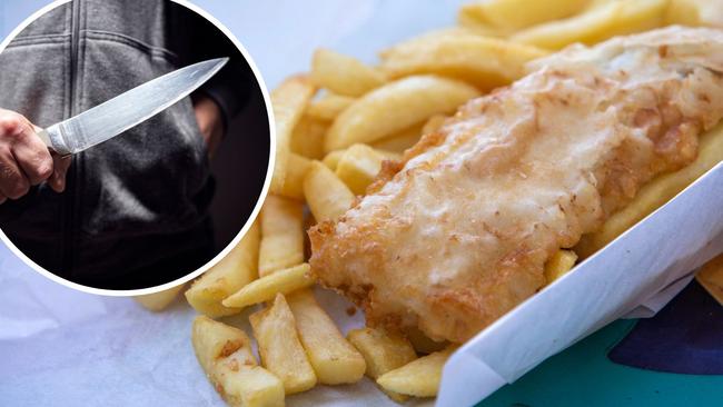 Police are investigating the attempted armed robbery of a fish and chip shop at Douglas.