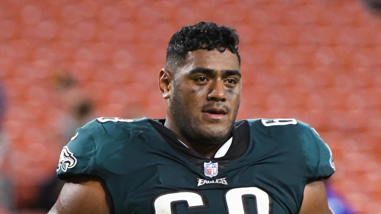 Eagles' Jordan Mailata talks bulking up and nearly playing during