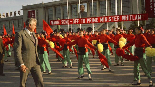 Gough Whitlam during his visit to China as PM. Picture: Supplied