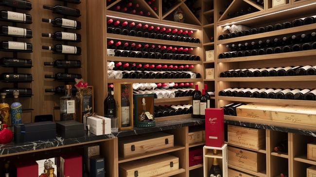 A fully stocked wine cellar and a separate cheese room are just some of the property’s new luxury additions. Picture: Nikki Short