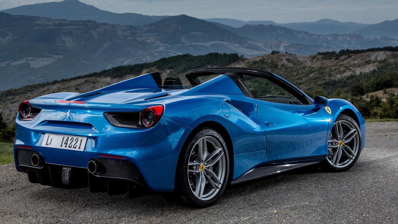 A Ferrari 488 Spider like the one Anthony Faulk could be forced to forfeit. Picture: Derrick Brutel (Creative Commons 2.0).