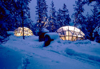 Don't throw stones ... opt for a glass igloo that has power to provide much needed heating