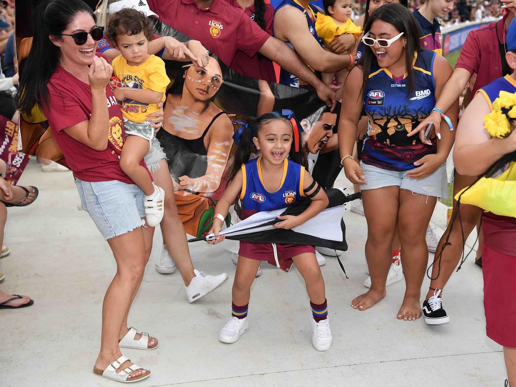 The Brill family at the NAB AFLW grand final. Picture: Patrick Woods