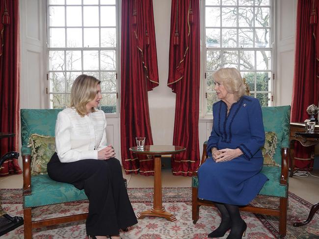 The two women met at Clarence House. Picture: AFP