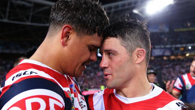 Latrell Mitchell and Cooper Cronk are crucial members of the Roosters. Picture: Brett Costello