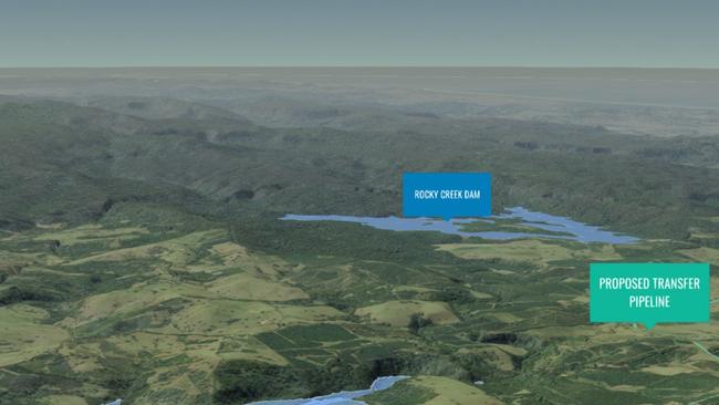 A 3D version of what a possible Dunoon Dam would look like is available from the Rous County Council website.