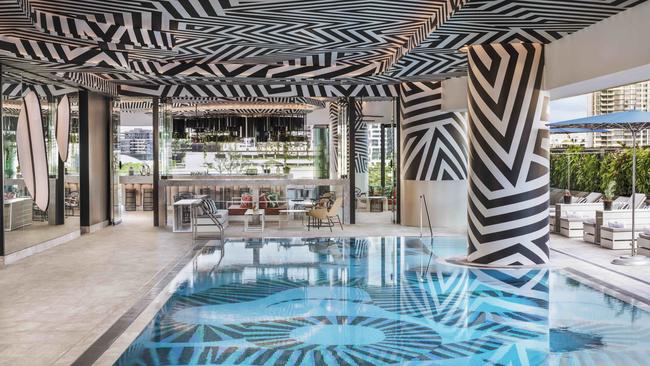 Pool deck at W Hotel Brisbane.