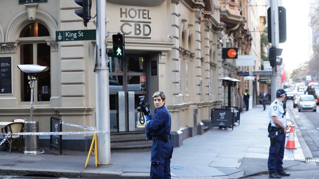 The Hotel CBD where a woman was stabbed in the back allegedly by Ney. Picture: Matt King