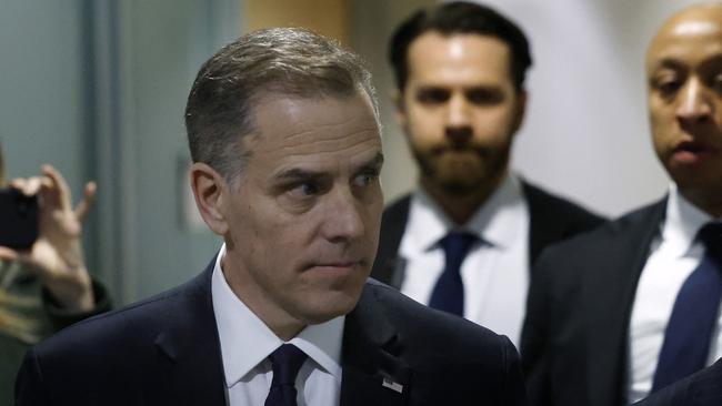 Hunter Biden arrives for a closed-door deposition before the House Committee on Oversight and Accountability. Picture: AFP