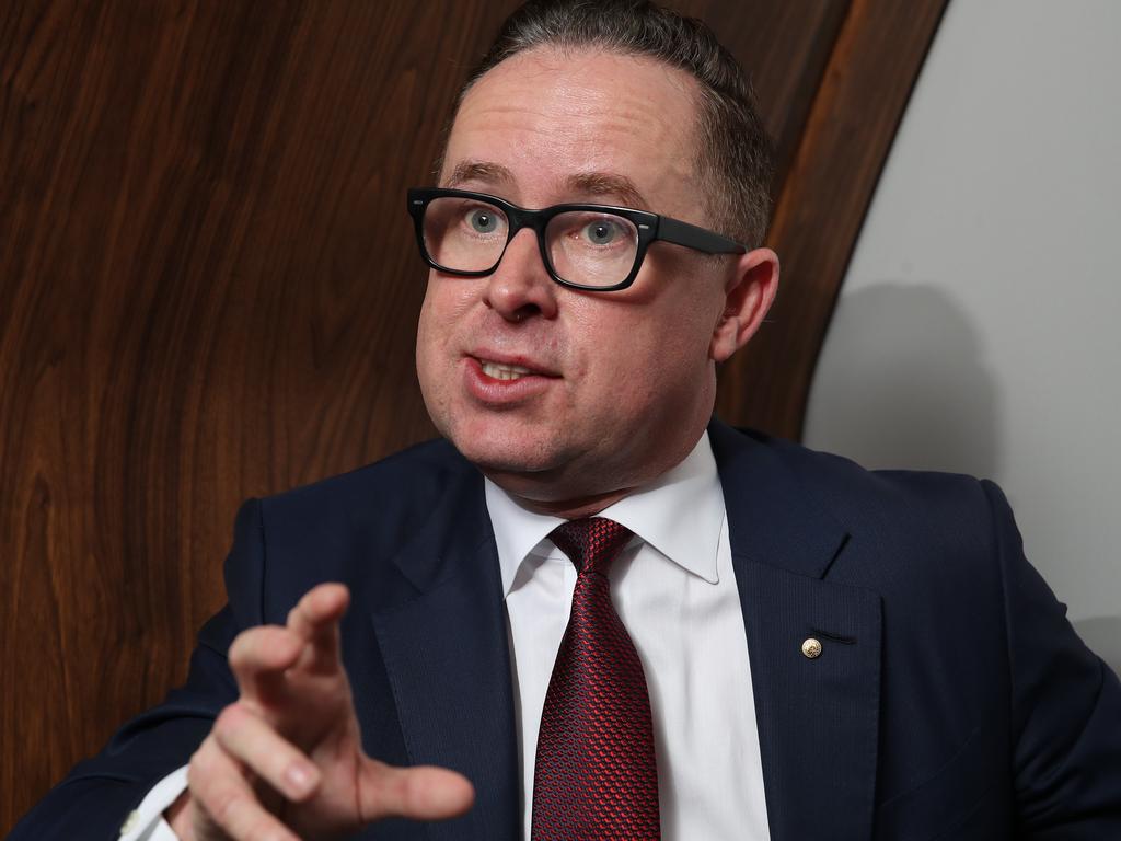 Qantas CEO Alan Joyce agrees with the logic freedom from lockdown should be based on how many Australians are offered a vaccine. Picture: David Swift
