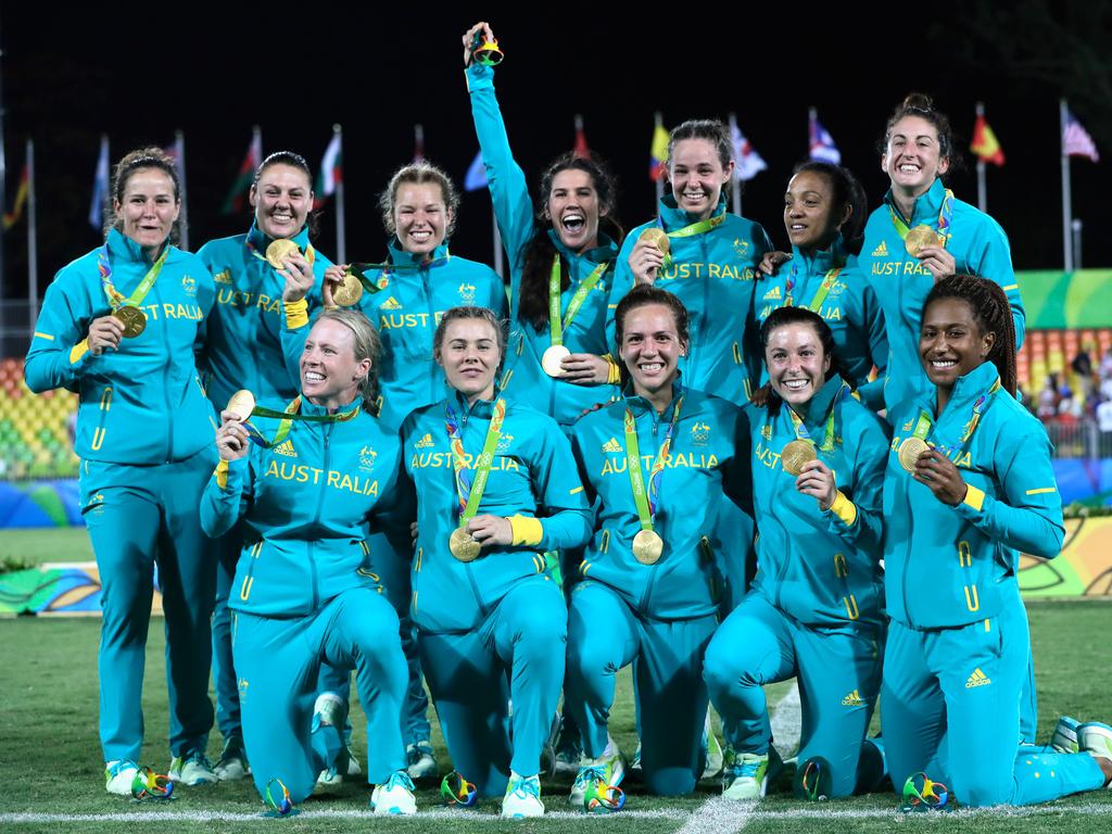 Australia won Olympic gold in the Women’s Rugby Sevens in 2016, and Charlotte Caslick wants her current teammates to experience the high. Picture: Jamie Squire/Getty Images