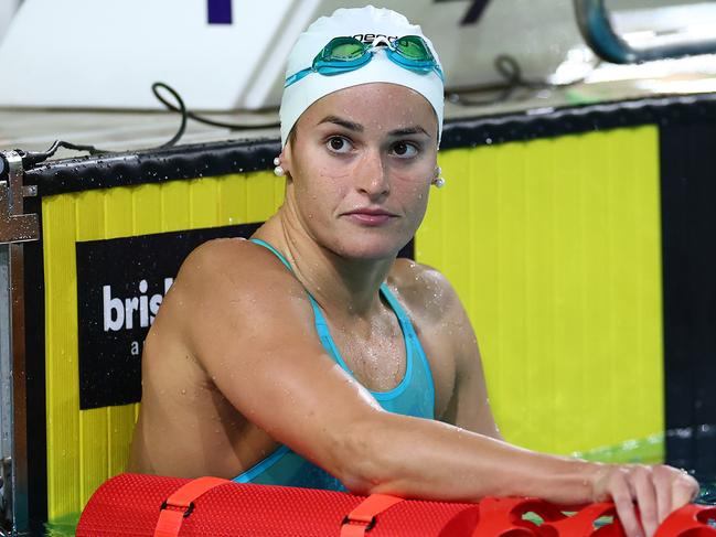 An unflustered Kaylee McKeown after her women’s 200m backstroke win. Picture: Quinn Rooney/Getty Images