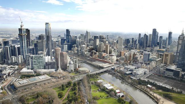 Melbourne office towers are being re-imagined for a world after COVID-19. Picture: David Caird