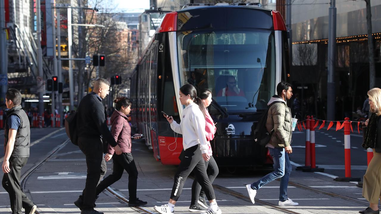 The trams are still undergoing testing. Picture: David Swift.