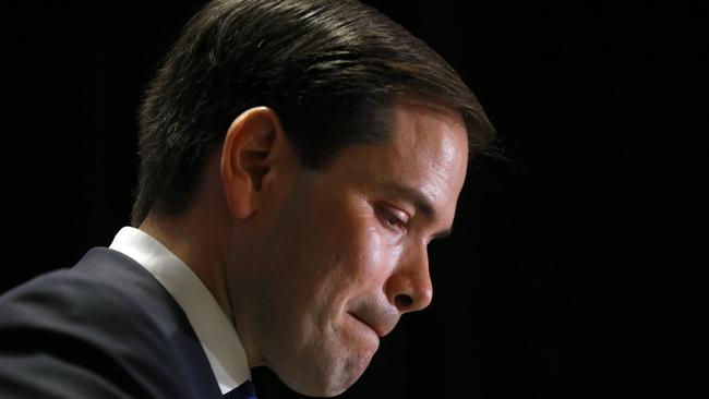 Senator Marco Rubio has bowed out of the presidential race.Picture: AP/Paul Sancya